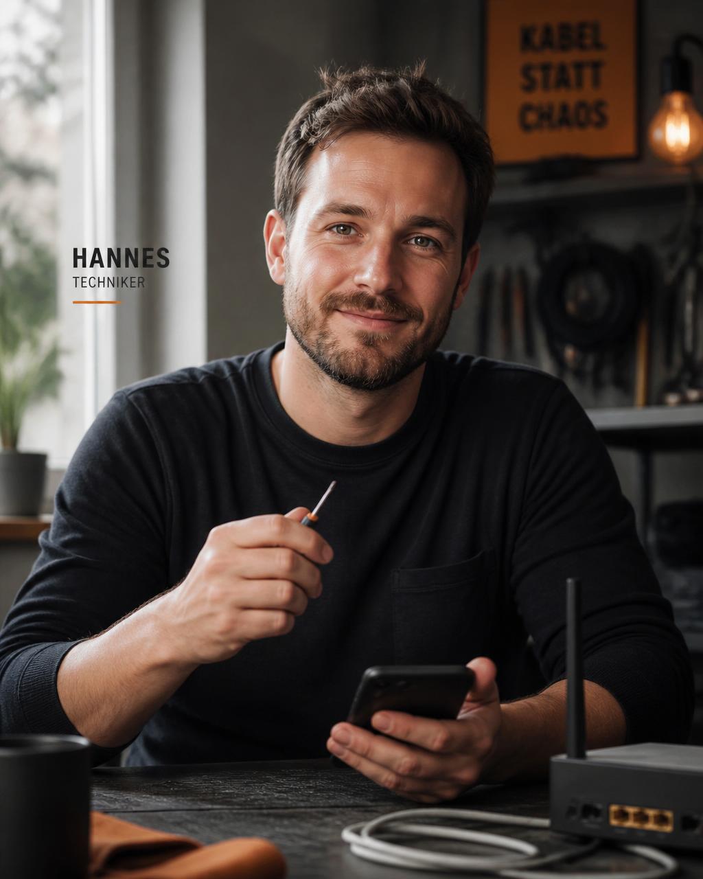 Hannes Basedow, Techniker im Hightechbüro